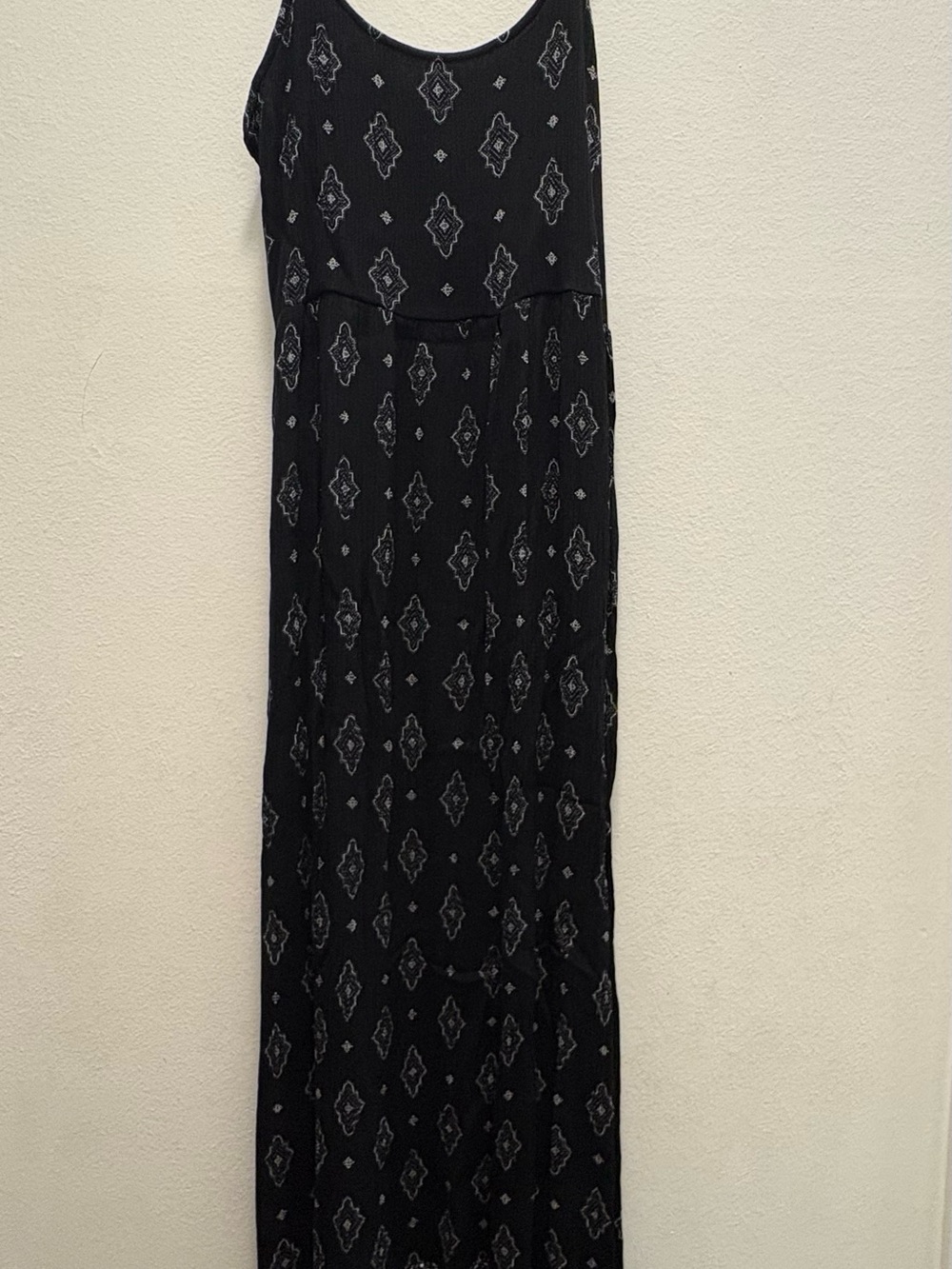 SO Black Maxi Dress with White Geometric Print